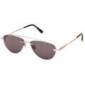 Lunettes sur Grenoble : Lunettes de soleil Tom Ford FT1356 ASTOR-02 Lunettes de soleil, Or/Fum&eacute;e, 55 mm Dor&eacute;