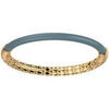 Bracelets Les Georgettes Jonc Duo r&eacute;sine bleu et dor&eacute; Jaune