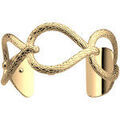 Bracelets Les Georgettes Manchette Danae dor&eacute; 25 mm Jaune Grenoble