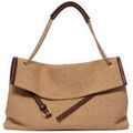 Sac & Bagage sur Grenoble : Sac Bandouliere Orciani Sac Zanzibar Large en tissu et cuir couleur biscuit