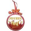 D&eacute;corations de no&euml;l Enesco D&eacute;coration de sapin &agrave; suspendre boule de no&euml;l rouge en bois Rouge Unique. . Maison & D&eacute;co > D&eacute;corations de no&euml;l.
