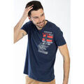 Tee-shirts sur Grenoble : T-shirt Geographical Norway T-shirt JIXI - col V - imprim&eacute; Marine