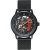 Montre Pierre Lannier Montre Homme PADDOCK Orange Acier milanais Noir