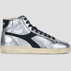 Baskets montantes Diadora Prestige High Metal Used Argent&eacute;