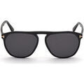 Lunettes sur Grenoble : Lunettes de soleil Tom Ford FT0835 JASPER-02 Lunettes de soleil, Noir/Fum&eacute;e, 58 mm Noir