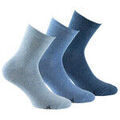 Chaussettes sur Grenoble : Chaussettes Kindy Lot de 3 paires de socquettes cama&iuml;eux Bleu