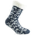 Chaussettes sur Grenoble : Chaussettes Kindy Chaussettes chausson cocooning int&eacute;rieur et revers polaire Bleu
