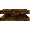 Tables basses VidaXL Table basse rotative 360� ch&ecirc;ne fum&eacute; 90x90x34,5 cm Marron Unique. . Maison & D&eacute;co > Tables basses.