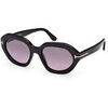 Lunettes de soleil Tom Ford FT1341 MERYL-02 Lunettes de soleil, Noir/Fum&eacute;e, 53 mm Noir