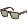 Lunettes de soleil Tom Ford FT1337 CYRUS-02 Lunettes de soleil, Havana/Vert, 53 mm