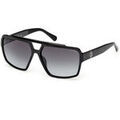 Lunettes sur Grenoble : Lunettes de soleil Guess GU00223 Lunettes de soleil, Noir/Fum&eacute;e, 61 mm Noir