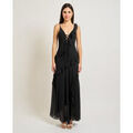 Robes sur Grenoble : Robe Relish Robe longue femme double d&eacute;collet&eacute; Noir