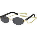 Lunettes sur Grenoble : Lunettes de soleil Marc Jacobs MARC 496/S AIR Lunettes de soleil, Or/Gris, 57 mm Dor&eacute;