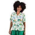 Chemises sur Grenoble : Chemise Brava Fabrics Tropical Pixel Aloha Blouse - Ecru