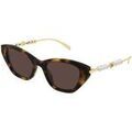 Lunettes sur Grenoble : Lunettes de soleil Gucci GG1968S Lunettes de soleil, Havana/Marron, 50 mm
