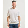 Tee-shirts sur Grenoble : T-shirt BOSS Pull Norberto homme en m&eacute;lange de lin Blanc