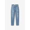 Jeans Le Temps des Cerises Jeans pulp regular zep taille haute 7/8&egrave;me destroy bleu Bleu