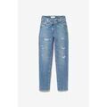 Pantalons sur Grenoble : Jeans Le Temps des Cerises Jeans pulp regular zep taille haute 7/8&egrave;me destroy bleu Bleu