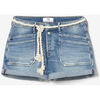 Short Le Temps des Cerises Short madrague en jeans bleu