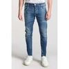 Jeans Le Temps des Cerises Jeans 900/03 tapered arqu&eacute; locarn destroy bleu Bleu