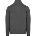 Sweat-shirt Suitable Pull Demi-Zip Laine D'agneau Anthracite