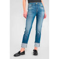 Pantalons sur Grenoble : Jeans Le Temps des Cerises Jeans 400/17 mom loli taille haute 7/8&egrave;me bleu Bleu