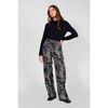 Pantalon Le Temps des Cerises Pantalon bulbiza noir &agrave; motif cachemire Noir