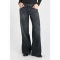 Jeans sur Grenoble : Jeans flare / larges Le Temps des Cerises Jeans wide leg lauryn leo noir