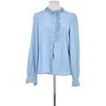 Chemises sur Grenoble : Chemise S&eacute;zane Chemise en soie bleue Bleu