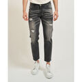 Jeans/Pantalons sur Grenoble : Jeans tapered Sette/Mezzo Jean Homme SetteMezzo Gris 5 Poches