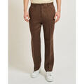 Jeans/Pantalons sur Grenoble : Pantalon Gazzarrini Pantalon Homme en M&eacute;lange Lin Marron