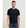 T-shirt Sette/Mezzo T-shirt Homme avec Liser&eacute;s Contrast&eacute;s Bleu