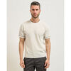 T-shirt Sette/Mezzo T-shirt Homme avec Liser&eacute;s Contrast&eacute;s Blanc