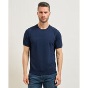 Pull Sette/Mezzo Pull Homme Settemezzo avec C&ocirc;tes Bleu