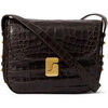 Sac Bandouliere Soeur Sac Mini en cuir imprim&eacute; marron
