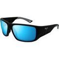 Lunettes sur Grenoble : Lunettes de soleil Maui Jim MJ0664SA Lunettes de soleil, Noir/Bleu, 62 mm