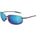 Lunettes sur Grenoble : Lunettes de soleil Maui Jim MJ0422S Lunettes de soleil, Noir/Bleu, 62 mm