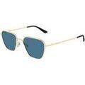 Lunettes sur Grenoble : Lunettes de soleil McQ Alexander McQueen AM0561S Lunettes de soleil, Or/Bleu, 50 mm Dor&eacute;