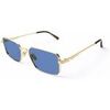 Lunettes de soleil Xlab Linosa Lunettes de soleil, Or/Bleu clair, 55 mm Dor&eacute;