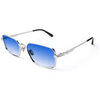 Lunettes de soleil Xlab Linosa Lunettes de soleil, Argent/Bleu clair, 55 mm Argent&eacute;