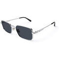 Lunettes sur Grenoble : Lunettes de soleil Xlab Linosa Lunettes de soleil, Argent/Fum&eacute;e, 55 mm Argent&eacute;