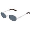 Lunettes de soleil Bottega Veneta BV1470S Lunettes de soleil, Argent/Bleu, 52 mm Argent&eacute;