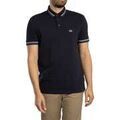 Polos sur Grenoble : Polo EAX Polo &agrave; col ray&eacute; coupe ajust&eacute;e Bleu
