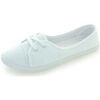 Baskets Vera Collection Tennis femme basic en toile avec lacets, blanc