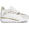 Baskets basses Caf&eacute; Noir C1DN1029 Blanc
