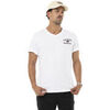 T-shirt Von Dutch T-shirt homme col V en jersey 180gr print devant dos Caf&eacute; Blanc