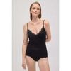 Maillots de corps Ysabel Mora Maillot de corps &agrave; bretelles en bambou noir Noir
