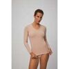Maillots de corps Ysabel Mora T-shirt lingerie manches longues couleur chair Beige