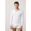 Maillots de corps Ysabel Mora Maillot de corps blanc &agrave; manches longues et col en V Blanc