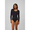 Maillots de corps Ysabel Mora Body thermique noir &agrave; manches longues avec int&eacute;rieur en peluche Noir
